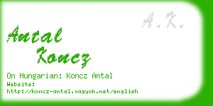 antal koncz business card